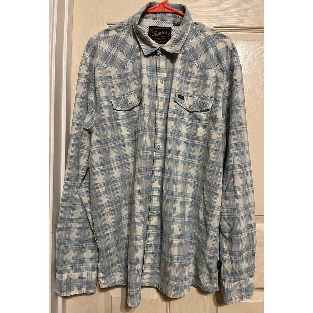 Howler Brothers H-Bar-B Tech Longsleeve Western Fishing Snap Shirt XL